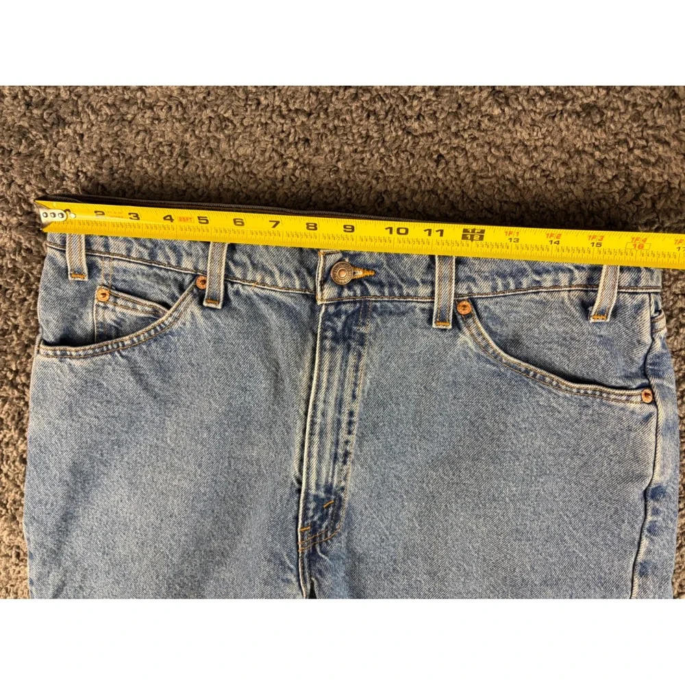 VTG Levi's 550 Orange Tab Relaxed Fit Denim Shorts Mens 36 Blue 90s 36550-0214